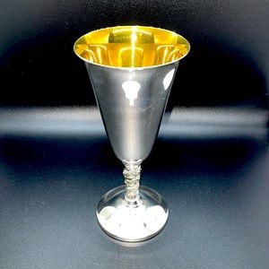 Vintage Antique Silver Plate Wine Goblet Liquor